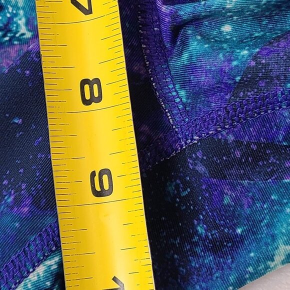 Tek Gear Abstract Print Womens Active Leggings Purple Blue Stretch Yoga Size M - Picture 6 of 8